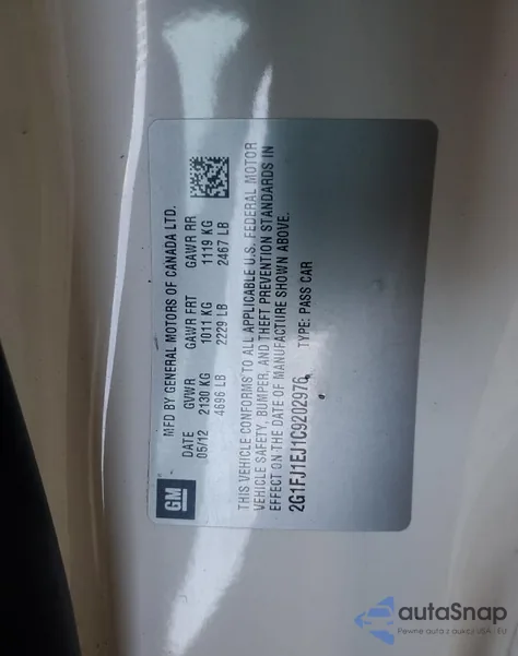 2012 Chevrolet Camaro Ss from USA, damaged, VIN 2G1FJ1EJ1C9202976